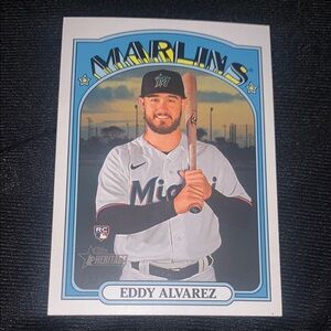 Miami Marlins Eddy Alvarez Baseball Card